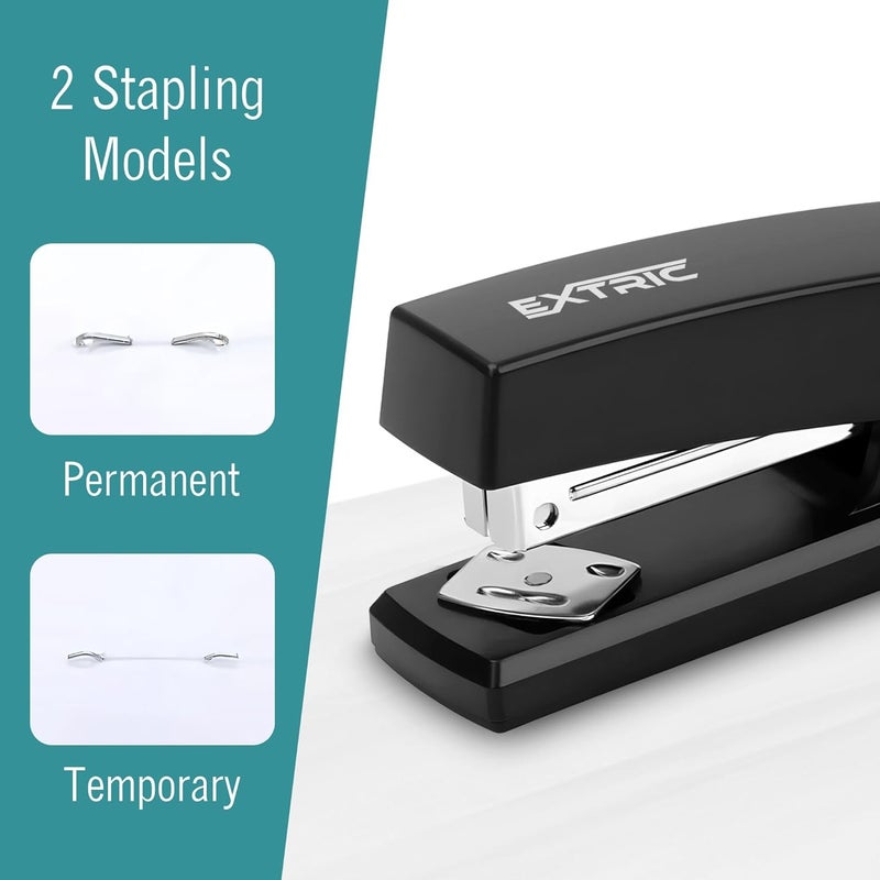 EXTRIC Stapler – Staplers for Desk, Black Stapler Heavy Duty 3 Pack, Staplers 25 Sheet Capacity for Office and Home - Image 4